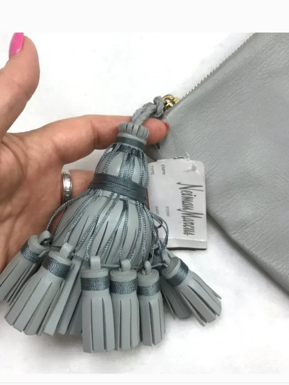 NWT Anya Hindmarch Georgiana Oops Tassel Clutch